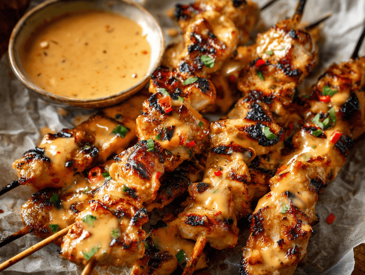 Bang Bang Chicken Skewers – 5 Juicy Recipes You’ll Love 5 Juicy Bang Bang Chicken Skewers glazed with creamy chili sauce