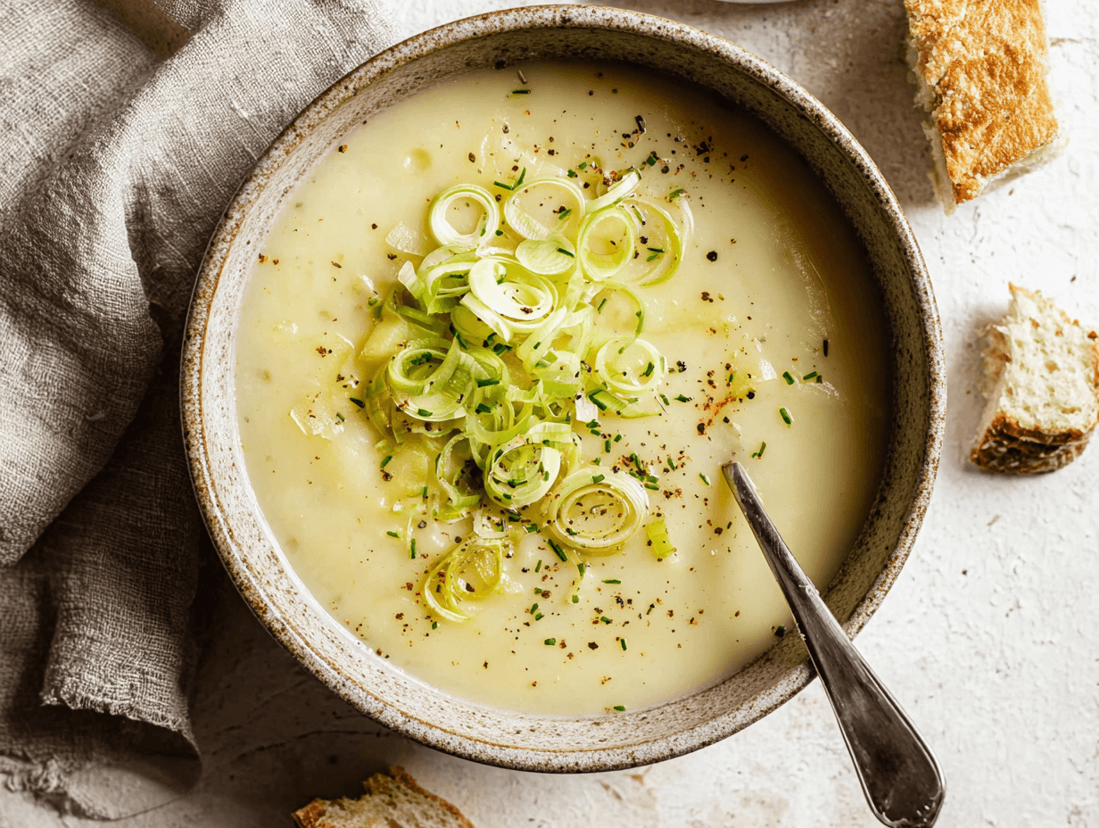 Potato Leek Soup Without Cream – 5 Creamy, Cozy & Healthy Reasons to Love It 9 Creamy potato leek soup without cream in rustic bowl