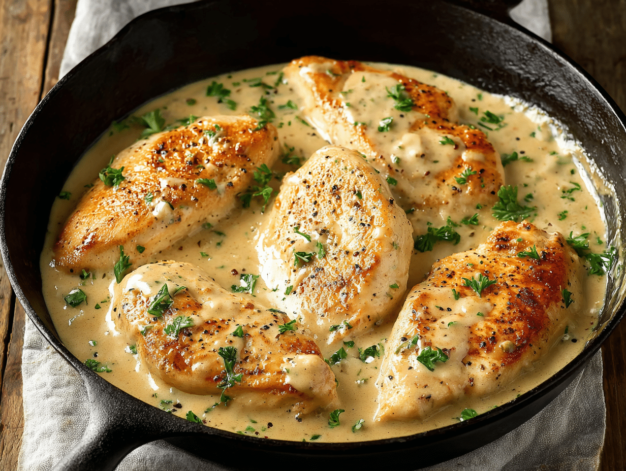 Creamy Ranch Chicken – Easy Skillet Dinner Everyone Loves 4 Creamy ranch chicken cooked in a skillet with rich ranch sauce