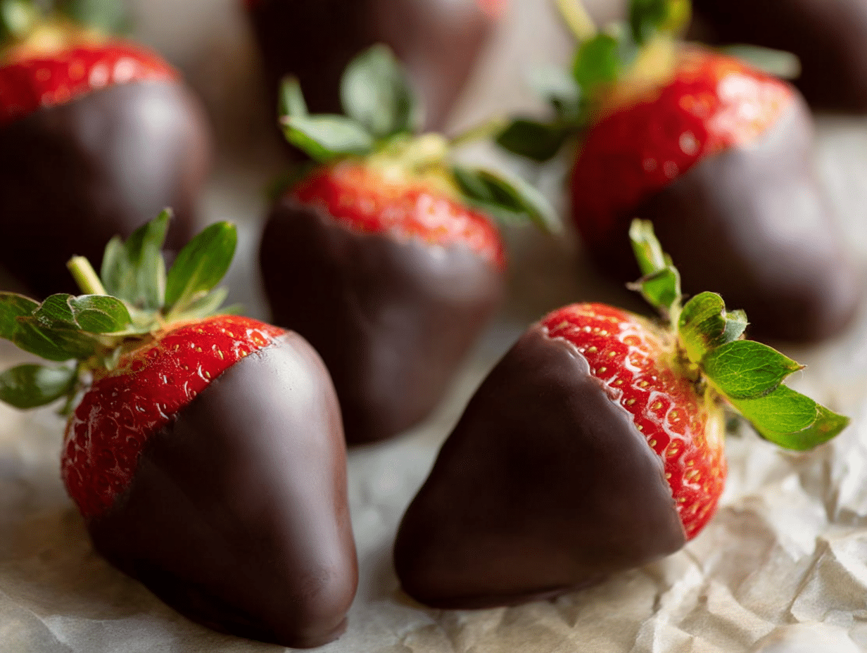 easy Chocolate Covered Strawberries: Simple, Glossy, and Party-Ready 4 easy Chocolate Covered Strawberries dipped in smooth dark chocolate