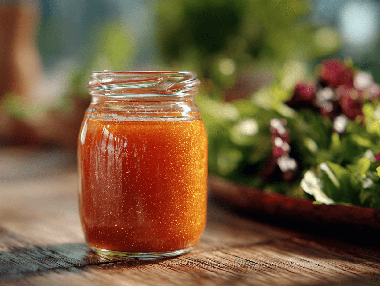 French Dressing Recipe Easy Homemade Classic 4 French dressing recipe homemade in a glass jar
